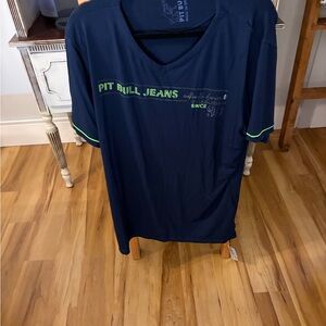 Men's Navy Blue T-Shirt pit bull jeans L